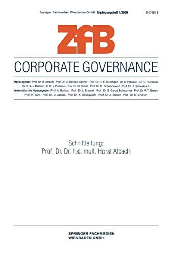 Imagen de archivo de Corporate Governance a la venta por Revaluation Books