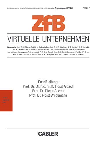 9783409116282: Virtuelle Unternehmen: 2 (ZfB Special Issue)