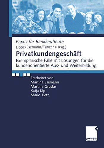 Imagen de archivo de Die Praxis fr Bankkaufleute. Privatkundengeschft von Gerhard Lippe, Jrn Esemann und Thomas Tnzer Anhand von praxisnah gestalteten, abwechslungsreichen Fllen aus der Beratung von Privatkunden zeigt das Buch, wie der Verkauf von Bankleistungen angebahnt, durchgefhrt und erfolgreich abgeschlossen wird. Im Gesprch zwischen Kunde und Berater entstehen Empfehlungen, die zum Geschftsabschluss fhren. Alternativen werden betrachtet, Cross-Selling-Anstze aufgezeigt. DasBuch wurde von Praktikern fr Praktiker erarbeitet und bietet sowohl dem fortgeschrittenen Auszubildenden als auch dem Praktiker einen kundenorientierten Leitfaden fr die tgliche Beratungspraxis im Privatkundengeschft. Die Herausgeber Gerhard Lippe, Jrn Esemann und Thomas Tnzer sind langjhrig im Kreditgewerbe ttig und erfahren in der Aus- und Weiterbildung von Bankkaufleuten. Die Autoren Martina Esemann, Martina Gruske, Katja Kip und Mario Tietz sind erfahrene Berater und Verkufer im Privatkundengeschft eines gr a la venta por BUCHSERVICE / ANTIQUARIAT Lars Lutzer