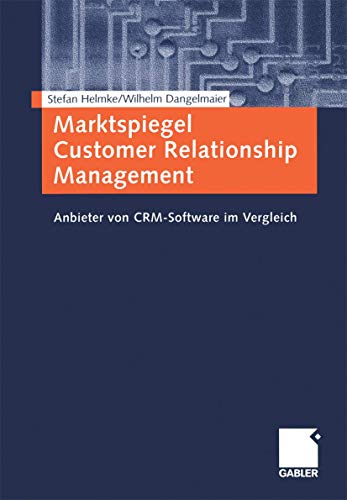 Beispielbild fr Marktspiegel Customer Relationship Management. Anbieter von CRM-Software im Vergleich von Stefan Helmke und Wilhelm Dangelmaier Der "Marktspiegel CRM-Systeme" stellt in komprimierter Form die Softwareprodukte von 47 Anbietern vor. Der Schwerpunkt der Betrachtungen liegt dabei aufFunktionalittsumfang, IT-Voraussetzungen, Unternehmensinformationen. Die Autoren erlutern Grundlagen und Erfolgsfaktoren von CRM. Ein Einfhrungsleitfaden gibt konkrete managementorientierte Handlungsempfehlungen fr eine erfolgreiche Einfhrung. Diese Erkenntnisse werden in Checklisten zusammengefasst. Abgerundet wird der Marktspiegel durch einen Serviceteil, der Kontaktadressen, Referenzkunden etc. zu den einzelnen Unternehmen sowie ein ausfhrliches Glossar beinhaltet. Das Buch ist interessant fr Fhrungskrfte, die ihr Customer Relationship Management optimieren mchten sowie fr Studenten und Wissenschaftler der Betriebswirtschaftslehre mit den Schwerpunkten Marketing und Wirtschaftsinformatik. zum Verkauf von BUCHSERVICE / ANTIQUARIAT Lars Lutzer