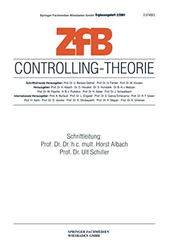 Imagen de archivo de Controlling-theorie a la venta por Revaluation Books