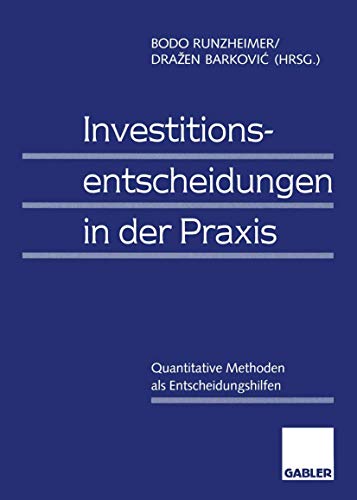 Imagen de archivo de Investitionsentscheidungen in der Praxis a la venta por Chiron Media