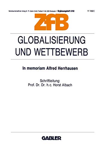 Imagen de archivo de Globalisierung Und Wettbewerb: In Memoriam Alfred Herrhausen a la venta por Revaluation Books