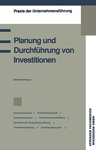 Imagen de archivo de Planung Und Durchfuhrung Von Investitionen a la venta por Ria Christie Collections