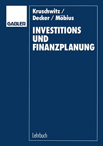 Imagen de archivo de Investitions- und Finanzplanung. a la venta por Chiron Media