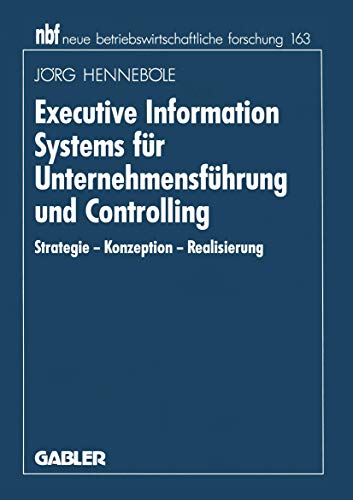 Beispielbild fr Executive Information Systems Fr Unternehmensfhrung Und Controlling zum Verkauf von Blackwell's