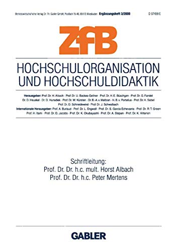 Imagen de archivo de Hochschulorganisation und Hochschuldidaktik (ZfB Special Issue, 3) (German Edition) a la venta por Lucky's Textbooks