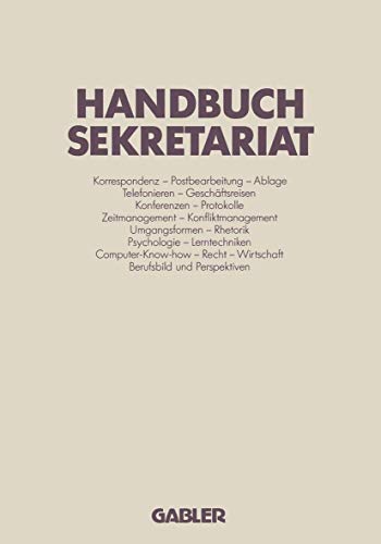 9783409199278: Handbuch Sekretariat