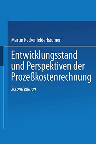 Beispielbild fr Entwicklungsstand Und Perspektiven Der Prozesskostenrechnung zum Verkauf von Blackwell's