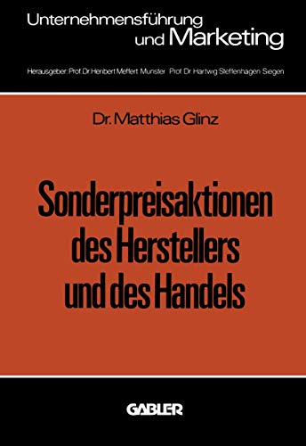 Beispielbild fr Sonderpreisaktionen des Herstellers und des Handels (Unternehmensfhrung und Marketing) zum Verkauf von medimops