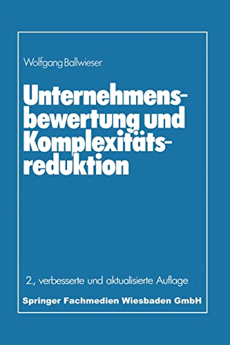 Beispielbild fr Unternehmensbewertung und Komplexitatsreduktion zum Verkauf von Chiron Media