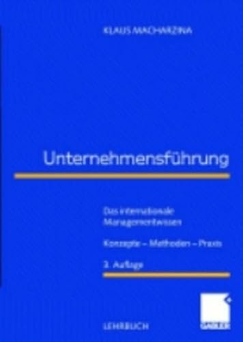 Stock image for Unternehmensfhrung (Livre en allemand) for sale by Ammareal