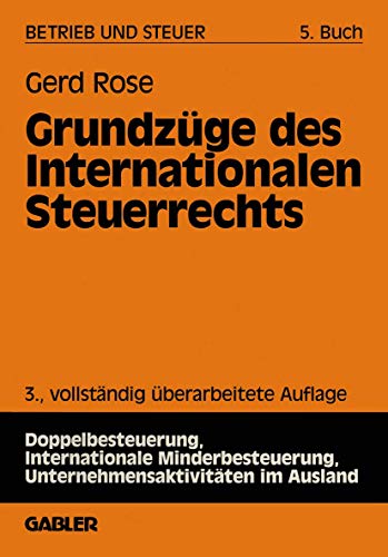 9783409509336: Grundzuge Des Internationalen Steuerrechts