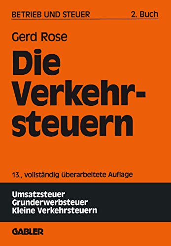 9783409509633: Die Verkehrsteuern