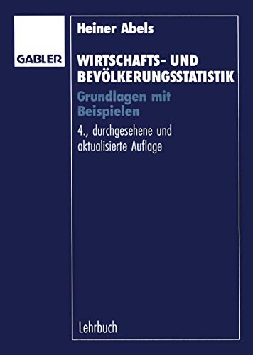 Imagen de archivo de Wirtschafts- und Bevolkerungsstatistik a la venta por Chiron Media