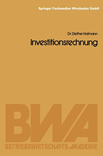 Imagen de archivo de Investitionsrechnung (German Edition) a la venta por Lucky's Textbooks