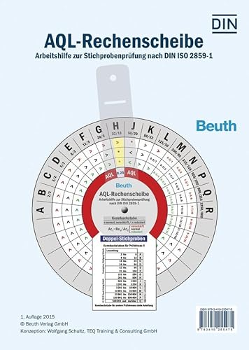 9783410255475: AQL-Rechenscheibe: Arbeitshilfe zur Stichprobenprfung nach DIN ISO 2859-1