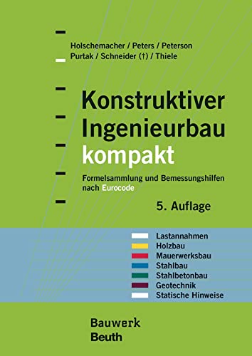 Stock image for Konstruktiver Ingenieurbau kompakt: Formelsammlung und Bemessungshilfen nach Eurocode fr die Bereiche: Lastannahmen, Holzbau, Mauerwerksbau, . Geotechnik, Statische Hinweise (Bauwerk) for sale by medimops