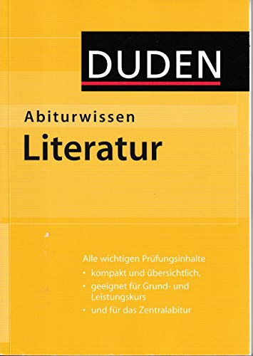 Beispielbild fr Duden Abiturwissen Literatur (Duden Abiturwissen) zum Verkauf von Buchpark