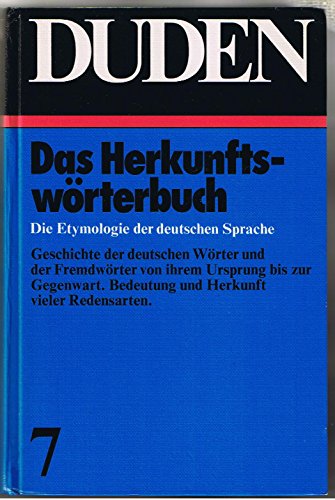 Beispielbild fr Duden 7. Etymologie. Herkunftswrterbuch der deutschen Sprache. 2. Auflage zum Verkauf von Bernhard Kiewel Rare Books