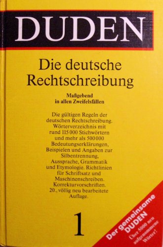 Beispielbild für Duden I. Rechtschreibung der deutschen Sprache und der Fremdwörter., zum Verkauf von medimops