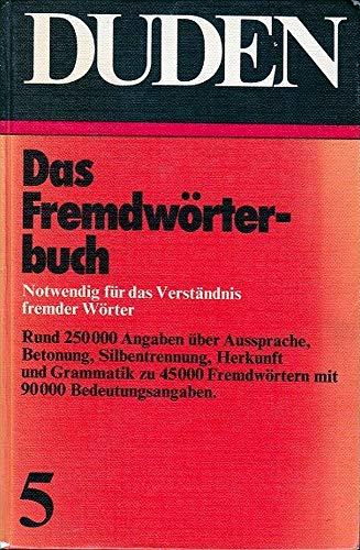 Beispielbild fr Duden 5. Das Fremdwrterbuch zum Verkauf von Bernhard Kiewel Rare Books