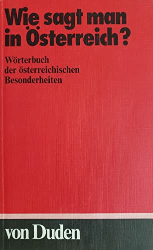 Imagen de archivo de Wie Sagt Man In Osterreich a la venta por Versandantiquariat Felix Mcke