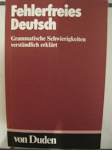 9783411011445: Fehlerfreies Deutsch