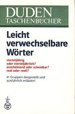 Beispielbild fr LEICHT VERWECHSELBARE WOERTER, /DT 17 (Duden-Taschenbhucher) zum Verkauf von Books From California