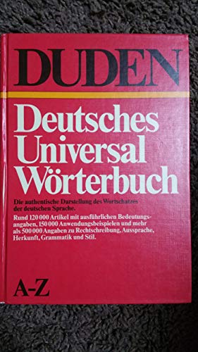 Imagen de archivo de Duden, deutsches Universalwo?rterbuch (German Edition) a la venta por Wonder Book