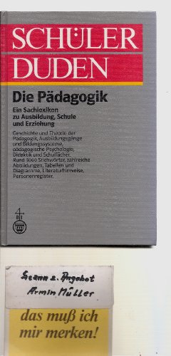 Imagen de archivo de (Duden) Schlerduden, Die Pdagogik a la venta por medimops