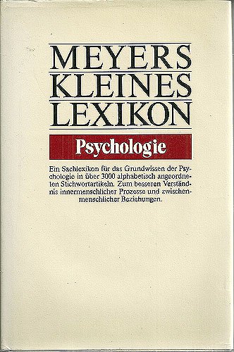 Meyers Kleines Lexikon Psychologie - Ahlheim, Karl-Heinz.
