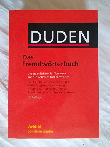 Duden - das Fremdwörterbuch 10. Auflage - Unknown Author