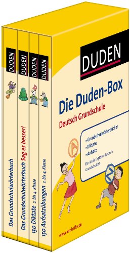 9783411027378: Die Duden-Box Deutsch Grundschule: Grundschulwrterbcher - Diktate - Aufsatz