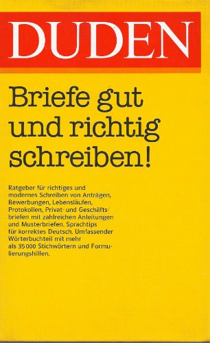 Briefe Gut Und Richtig Schreiben (9783411028504) by Duden