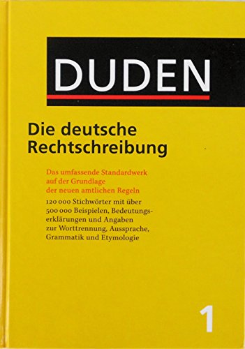 Stock image for Der Duden, Bd. 1: Duden Die deutsche Rechtschreibung, neue Rechtschreibung for sale by medimops