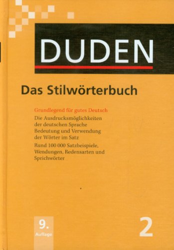 Beispielbild fr Der Duden in 12 Banden: 2 - Das Stilworterbuch (Duden Series : Volume 2) zum Verkauf von WorldofBooks