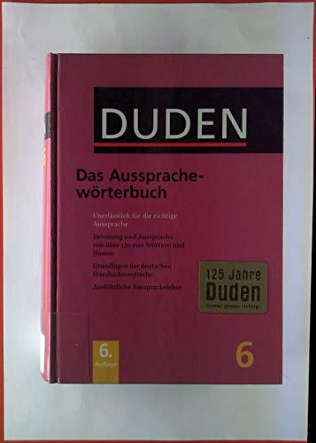 Beispielbild fr Der Duden, 12 Bde., Band 6, Duden Aussprachewrterbuch zum Verkauf von medimops