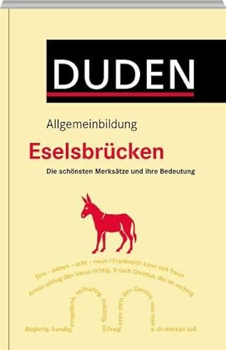 Beispielbild fr Duden Allgemeinbildung - Eselsbrcken: die schnsten Merkstze und ihre Bedeutung zum Verkauf von bcher-stapel