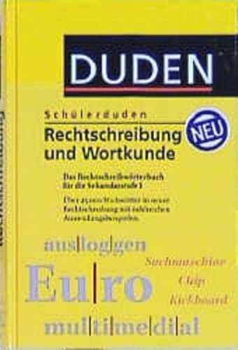 Beispielbild fr (Duden) Schlerduden, Rechtschreibung und Wortkunde, neue Rechtschreibung zum Verkauf von medimops