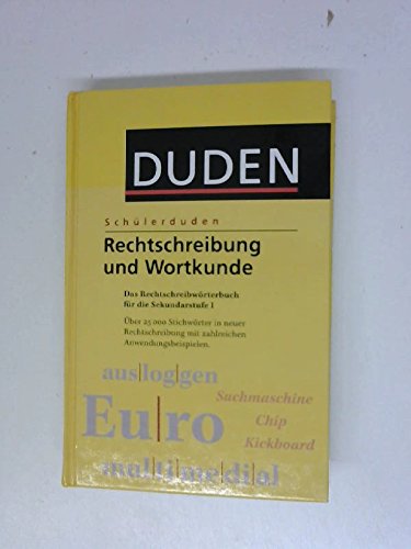 Stock image for (Duden) Schlerduden, Rechtschreibung und Wortkunde, neue Rechtschreibung for sale by medimops