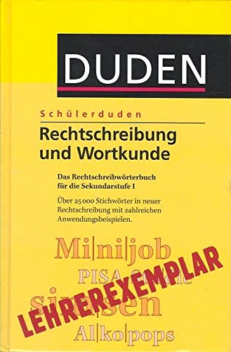 Beispielbild fr Duden. Schlerduden. Rechtschreibung und Wortkunde zum Verkauf von medimops