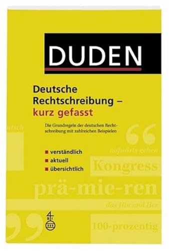 Beispielbild fr Duden. Deutsche Rechtschreibung - kurz gefasst zum Verkauf von medimops