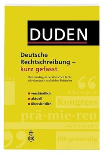 9783411045723: Duden. Deutsche Rechtschreibung - kurz gefasst.