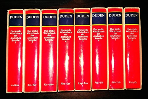 Beispielbild fr Duden, Das groe Wrterbuch der deutschen Sprache : in 8 Bnden / [Bearb.]: Gnther Drosdowski. 2., vllig neu bearb. und stark erw. Aufl. 8 Bde: 1 - 8. zum Verkauf von Antiquariat + Buchhandlung Bcher-Quell