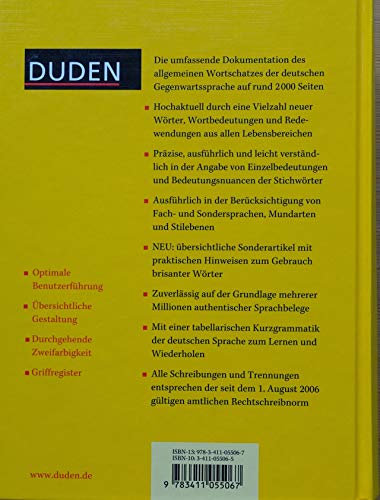 9783411055067: Duden Deutsches Universalwörterbuch.