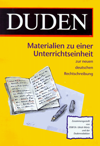 9783411062119: Duden - Materialien zu einer Unterrichtseinheit: Zur neuen deutschen Rechtschreibung