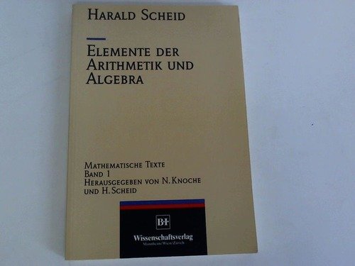 9783411149216: Elemente der Arithmetik und der Algebra