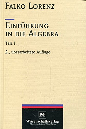 Stock image for Einfhrung in die Algebra. Teil I for sale by medimops