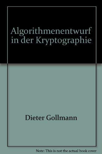 Beispielbild fr Algorithmenentwurf in der Kryptographie zum Verkauf von medimops